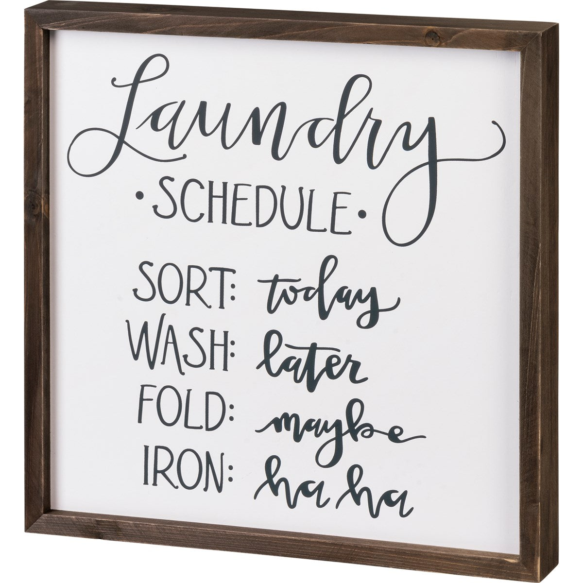 Inset Sign - Laundry Schedule