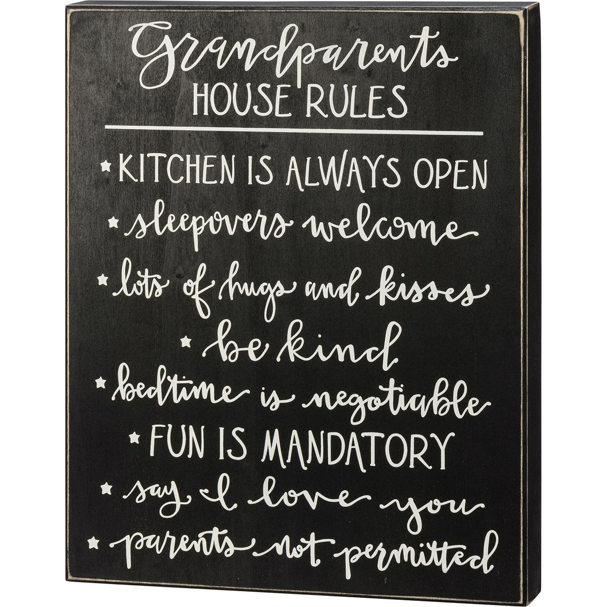 Box Sign - Grandparents House Rules