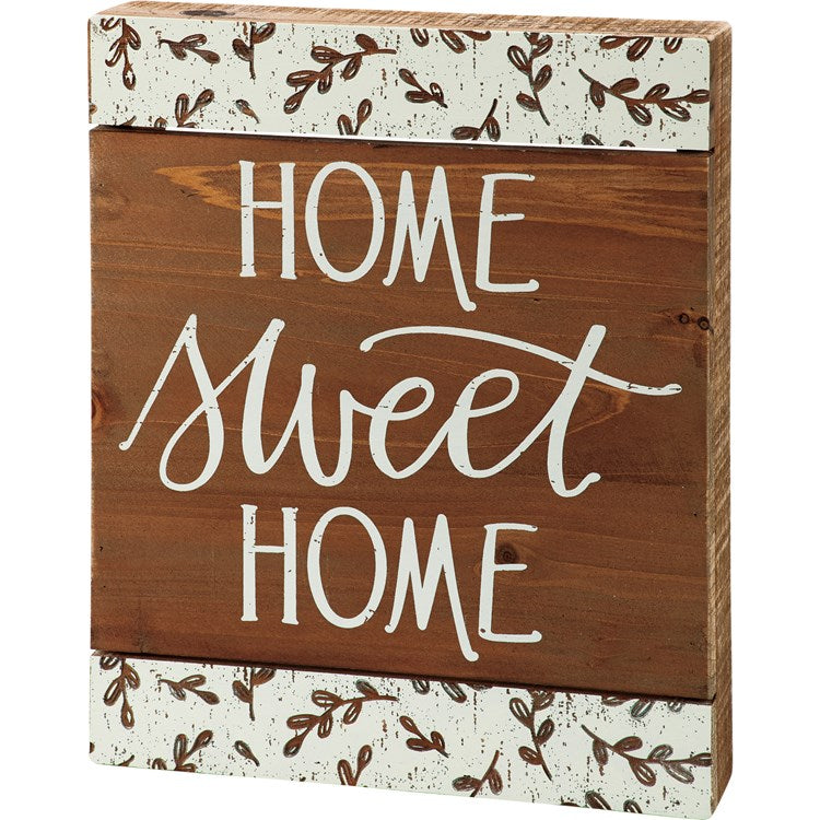 Slat Box Sign - Home Sweet Home