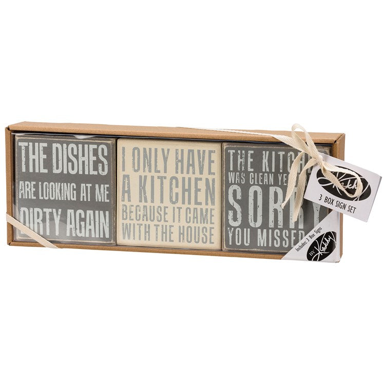 Box Sign Set - The Dishes