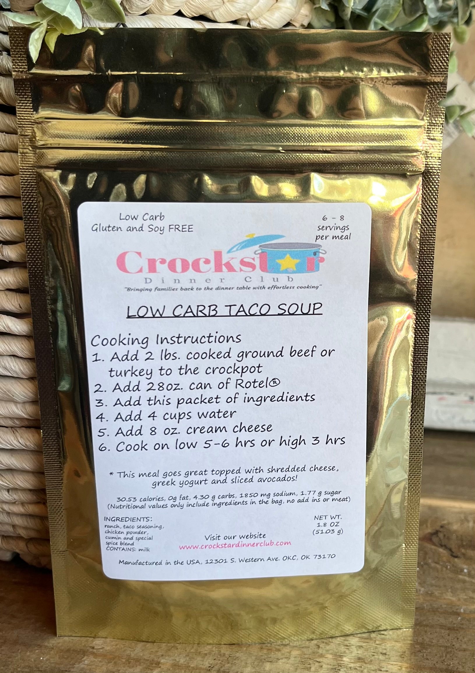 Crockstar Dinner Club - Low Carb Taco Soup