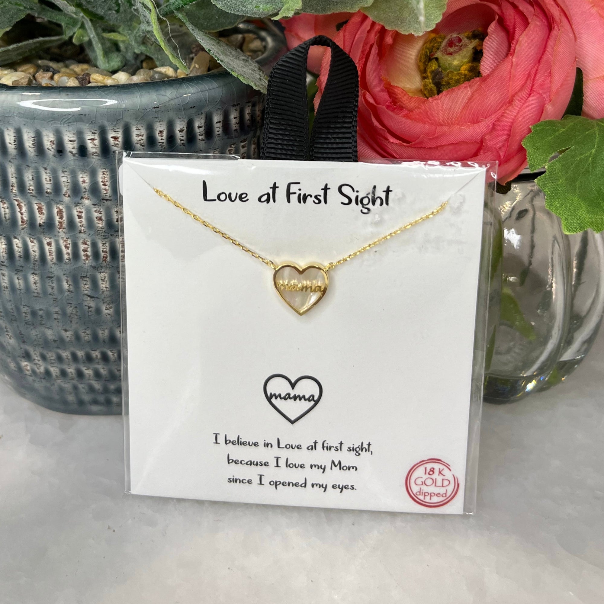 Necklace - Love at First Sight Mama Gold