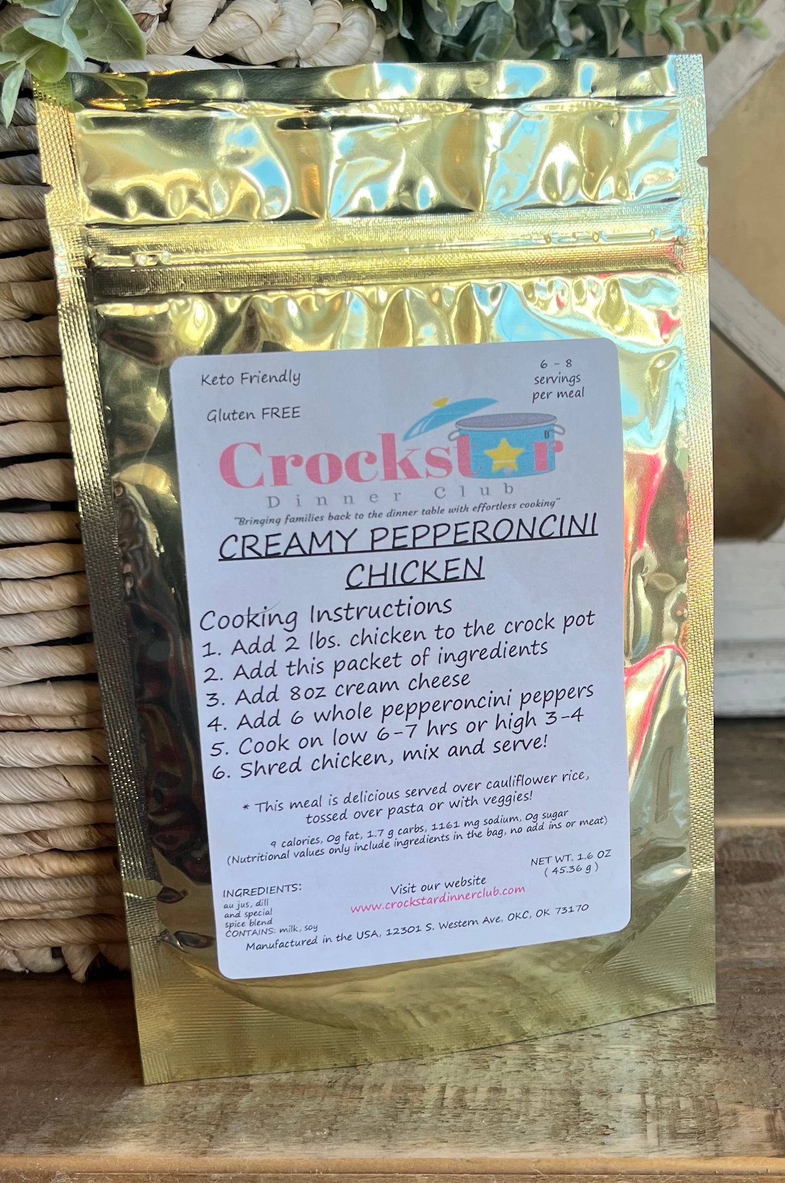 Crockstar Dinner Club - Creamy Pepperoncini Chicken