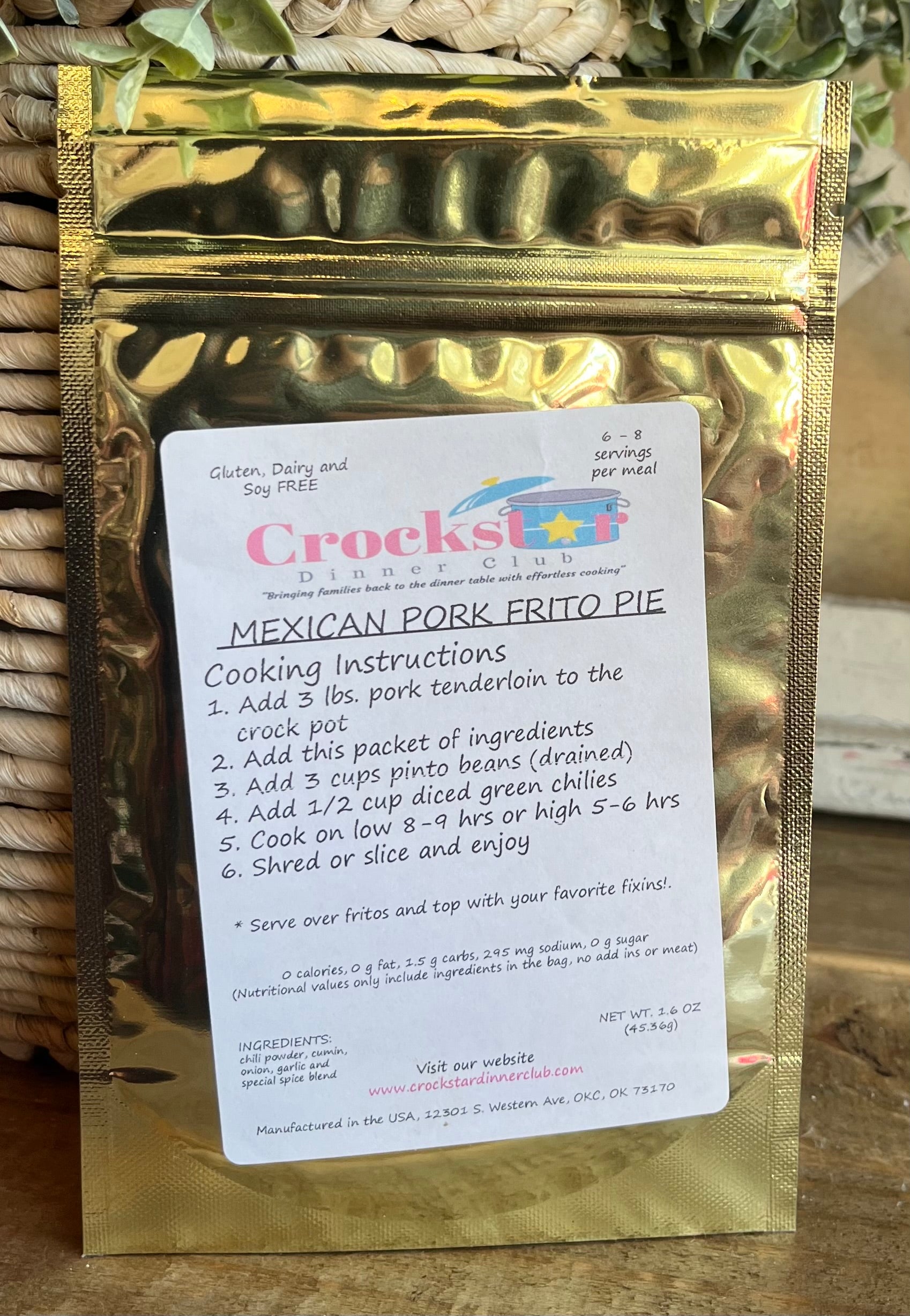 Crockstar Dinner Club - Mexican Pork Frito Pie