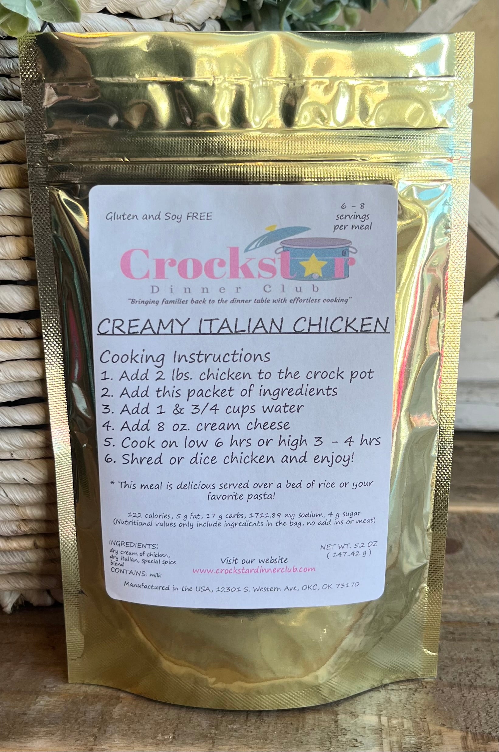 Crockstar Dinner Club - Creamy Italian Chicken