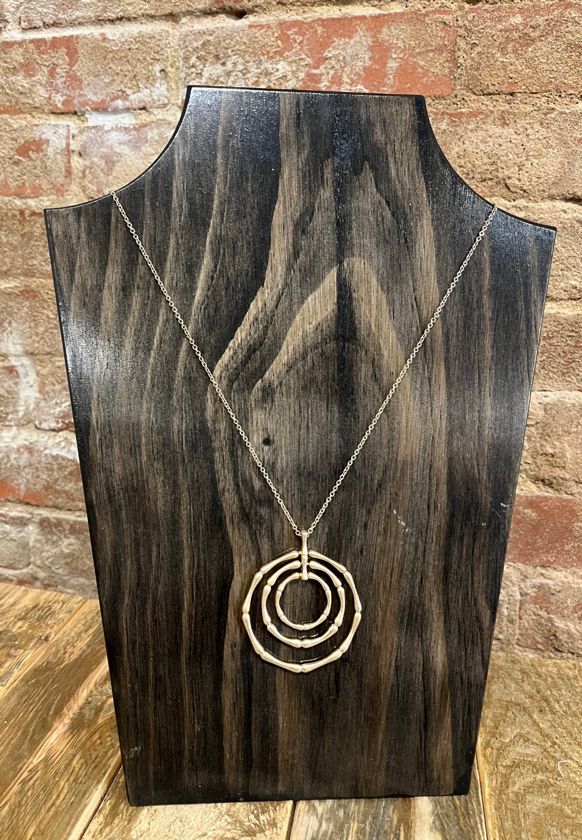 Necklace - Bamboo Circle - Gold