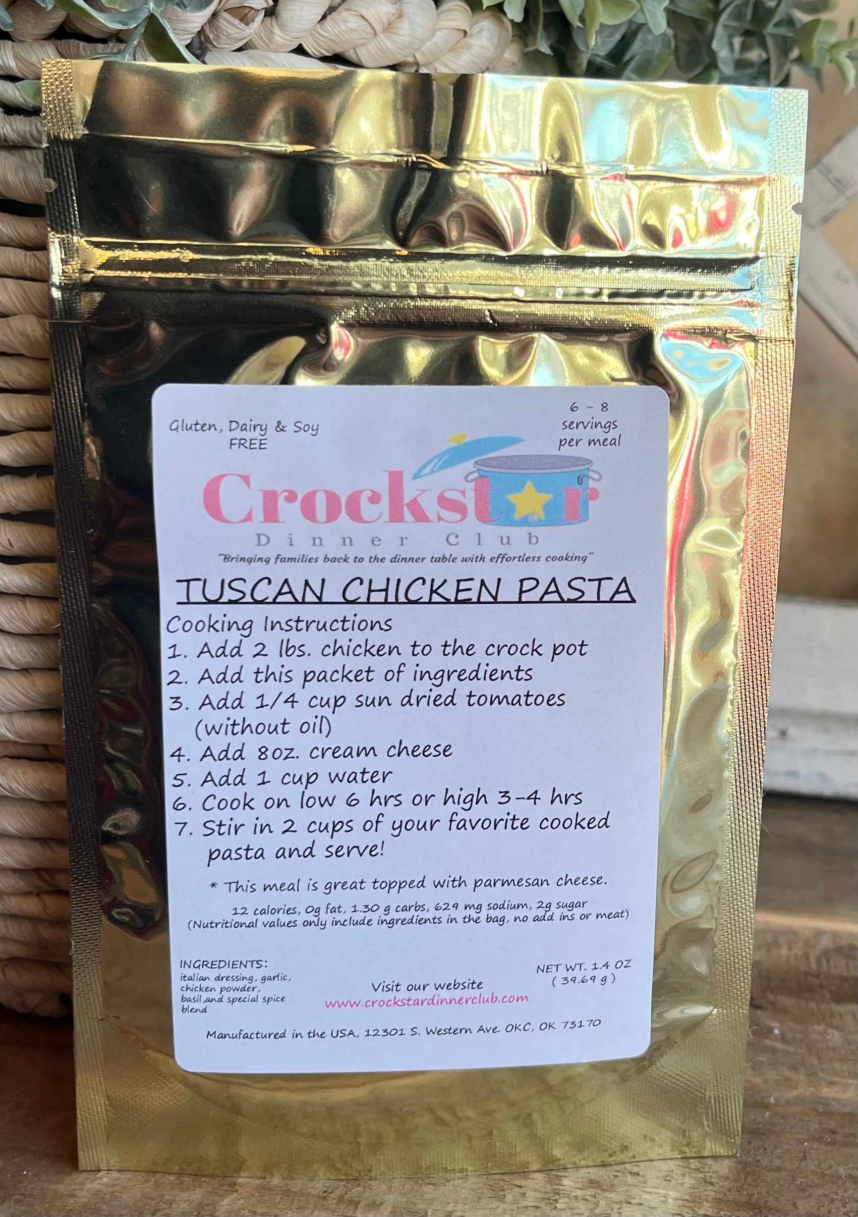 Crockstar Dinner Club - Tuscan Chicken Pasta