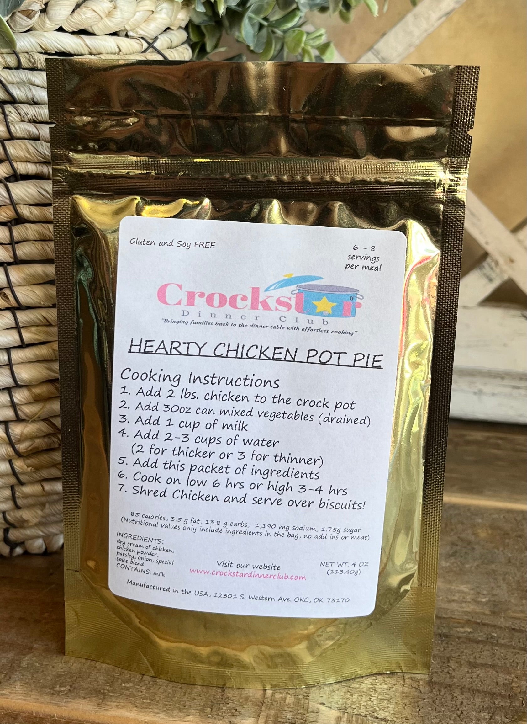 Crockstar Dinner Club - Hearty Chicken Pot Pie