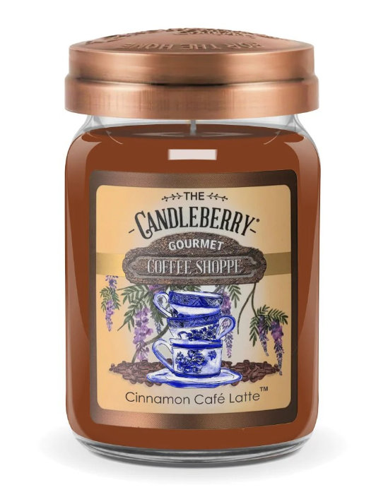 Candleberry - Cinnamon Cafe Latte - Coffee Shoppe Large Jar