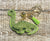 Keychain - Green Brontosaurus Rhinestone