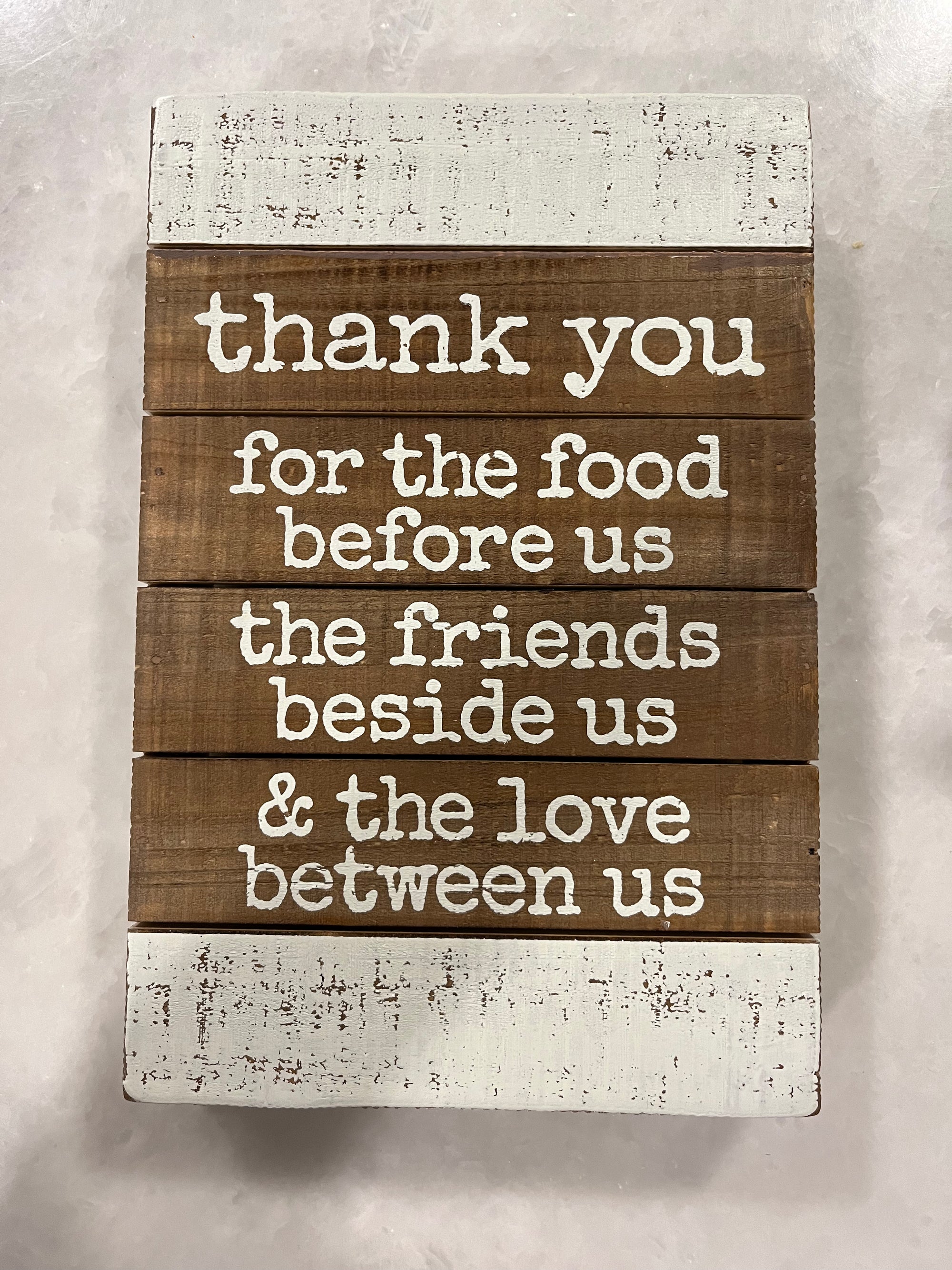 Slat Box Sign - Thank You For