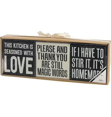 Box Sign Set - Kitchen