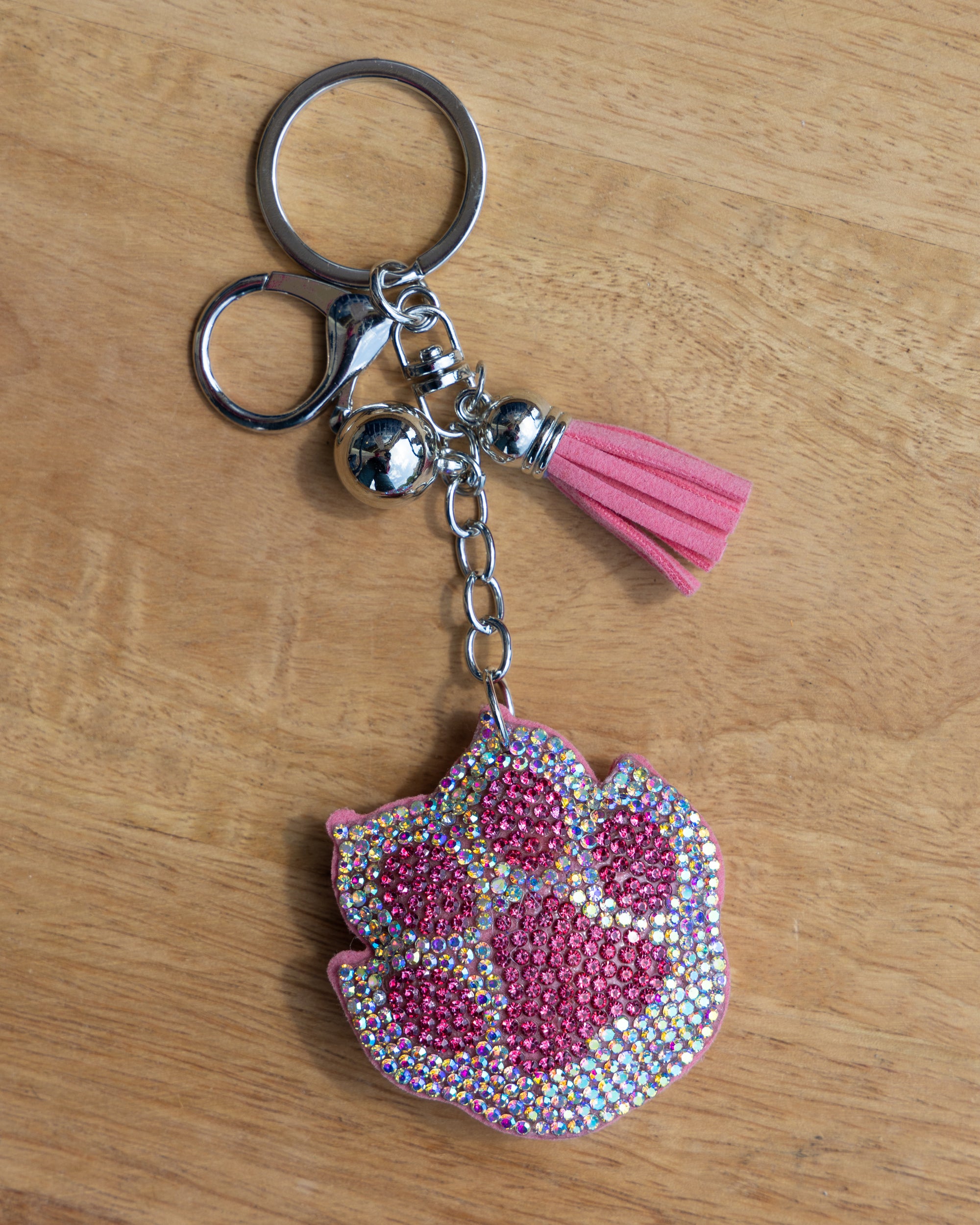 Keychain - Pink Paw Rhinestone