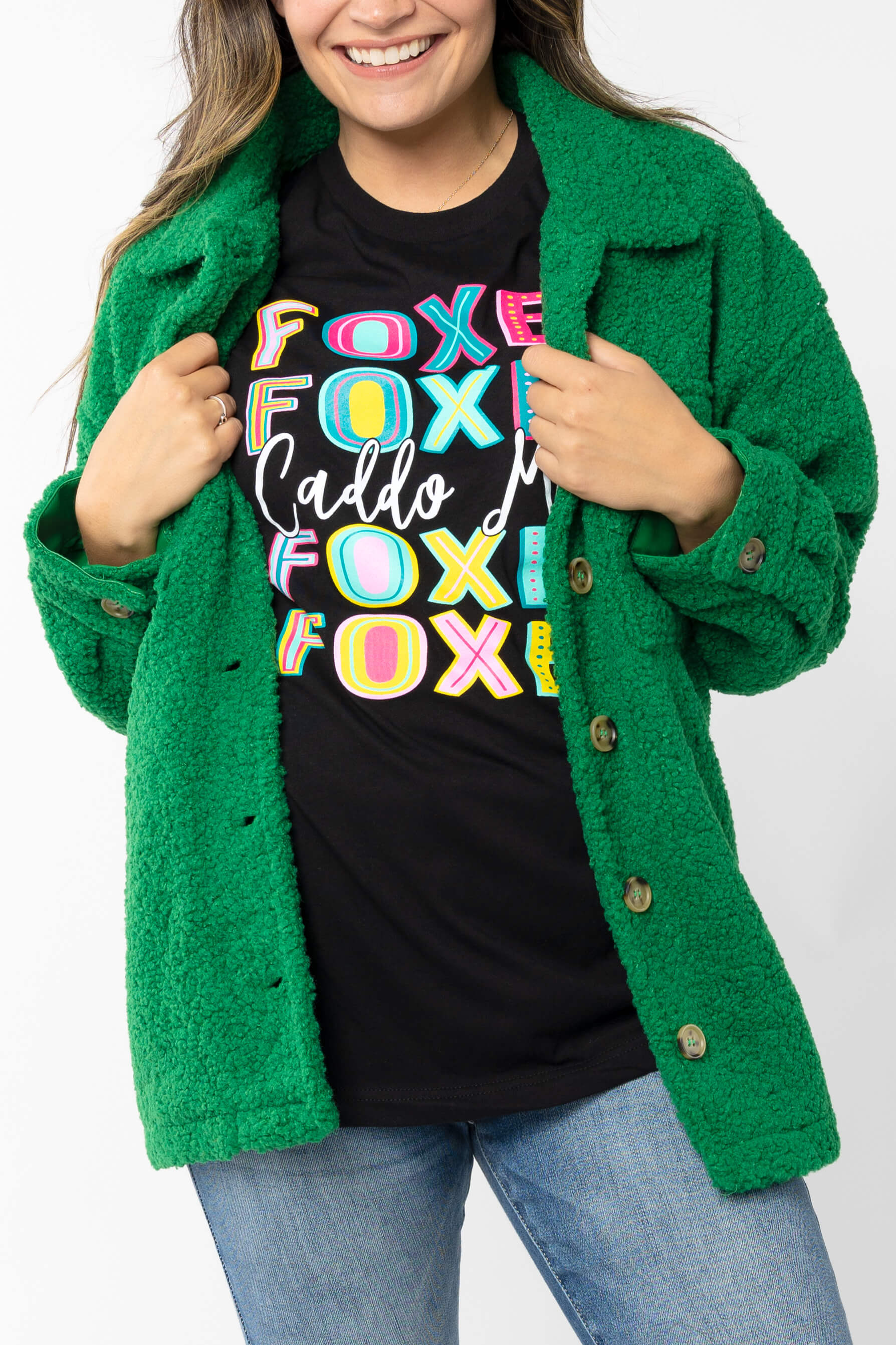 Graphic Tee - Caddo Mills Foxes Colorful Repeat
