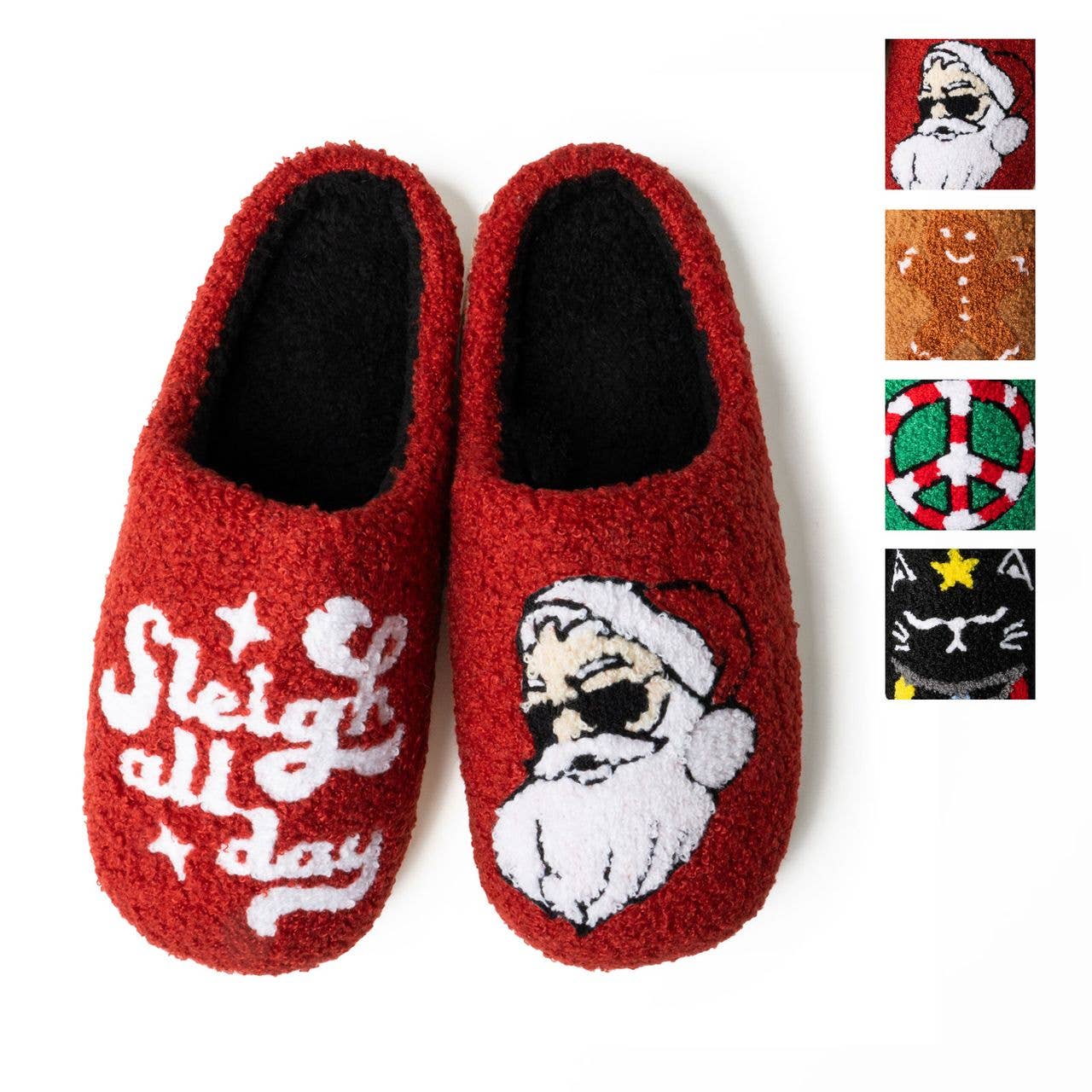 Two Left Feet Holiday Lounge Out Loud Comfy Slippers