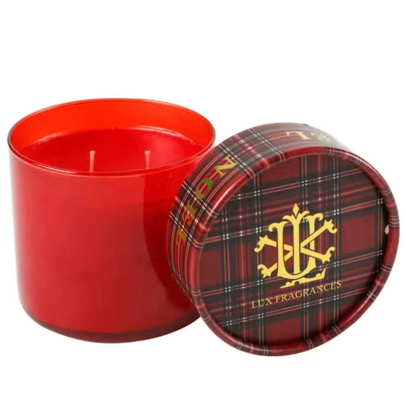 Lux Fragrances Noel 15 oz. Red Glass Candle