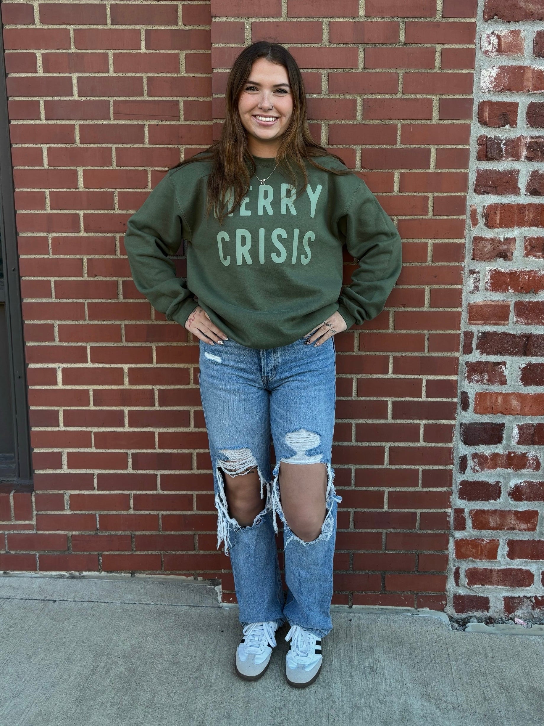 Christmas Sweatshirt - Merry Crisis