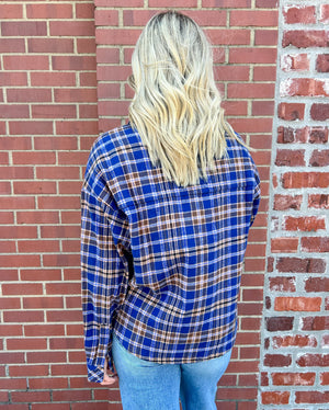 Kori Thunder Mountain Flannel Shirt - Blue