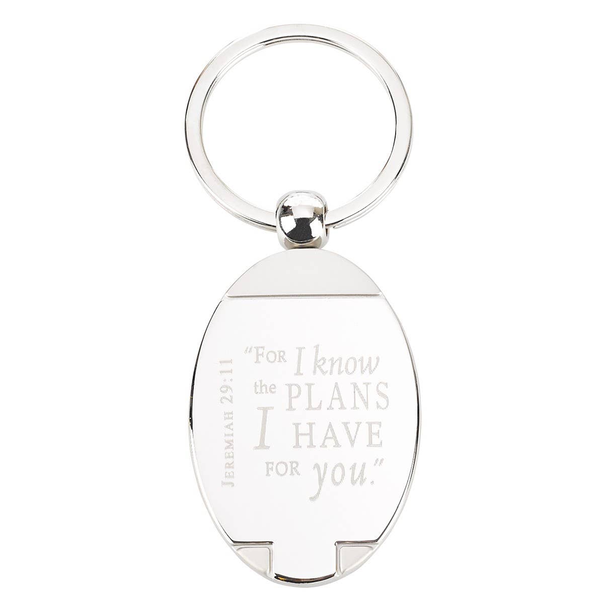 Keychain - Know the Plans Metal - Jeremiah 29:11