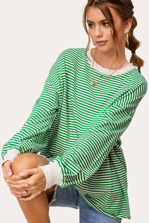 La Miel Hype for the Stripe Oversized Top