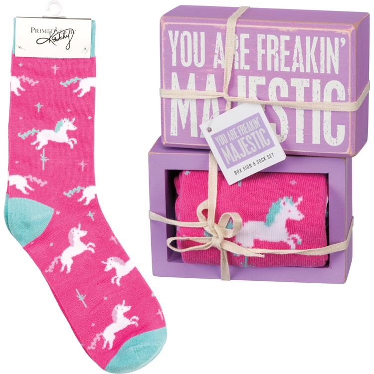 You Are Freakin' Majestic Box Sign And Sock Set