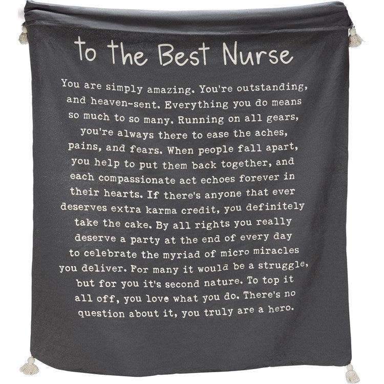 To The Best Nurse Throw Blanket