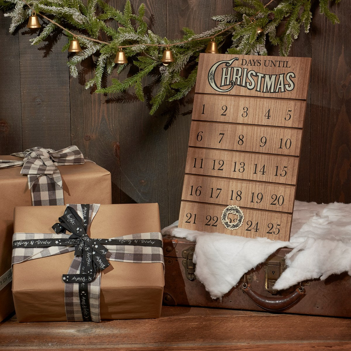 Wooden Sign - Christmas Slat Countdown