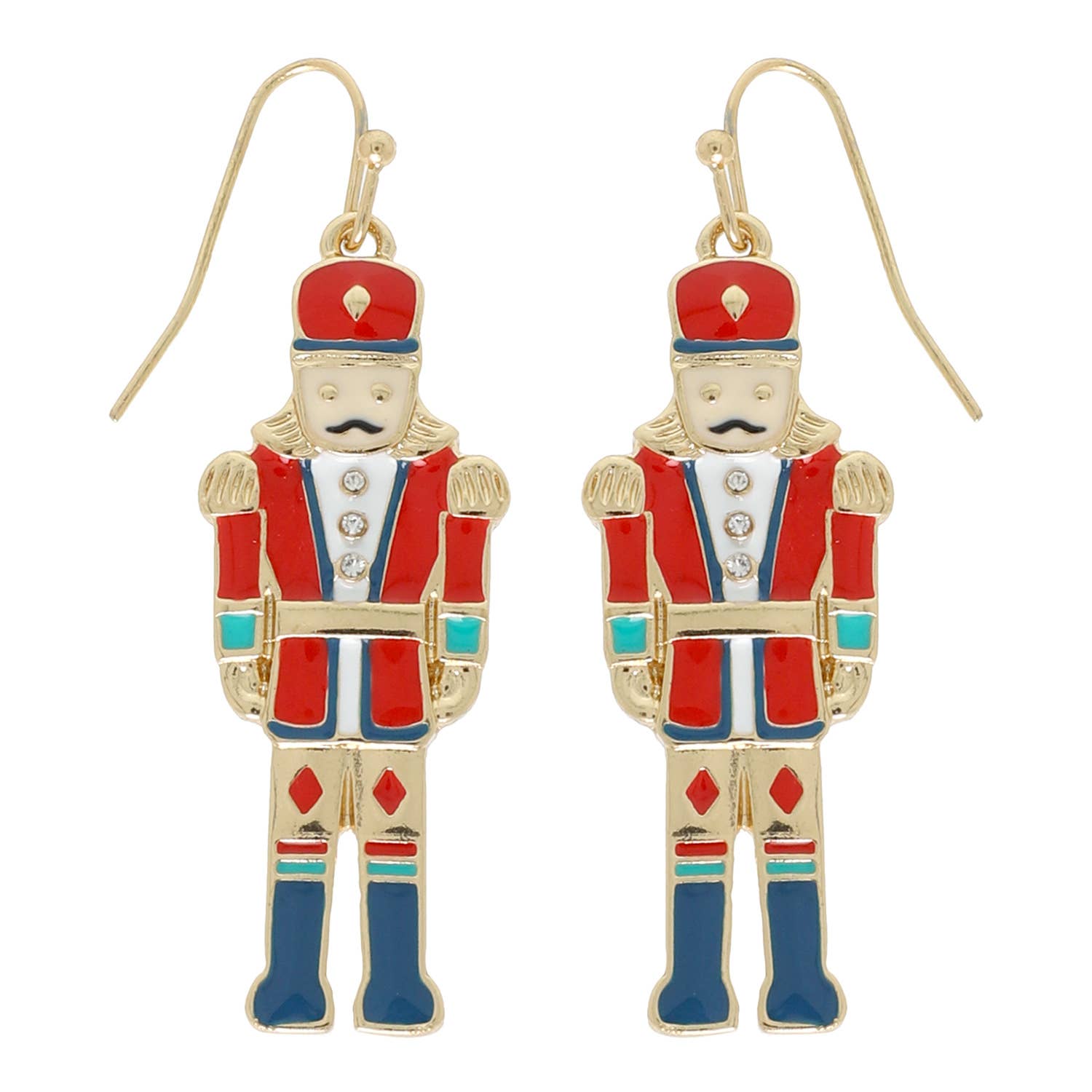 Christmas Nutcracker Epoxy Dangle Earrings