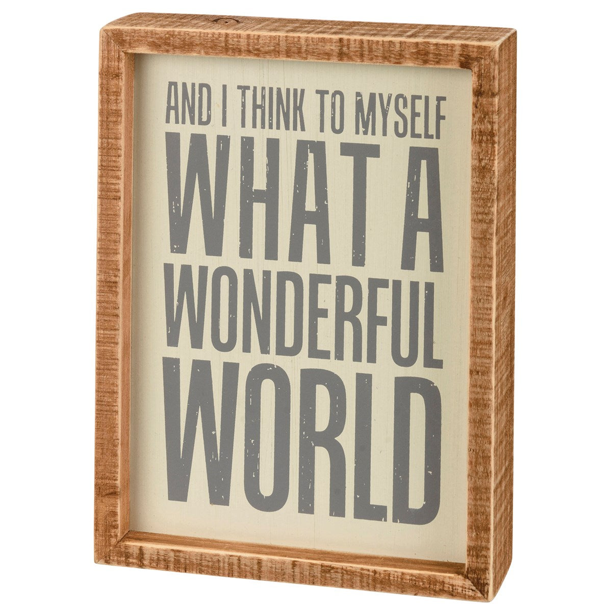 Wonderful World Inset Box Sign