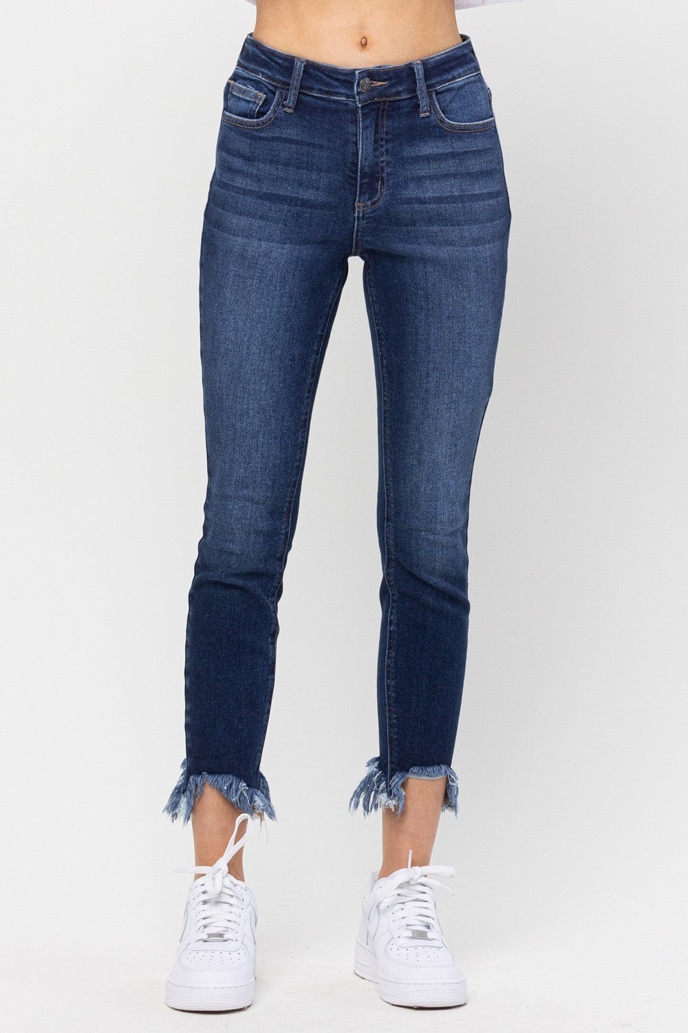 JELLY JEANS Dawson Mid Rise Chew Hem Skinny - Mills Mercantile