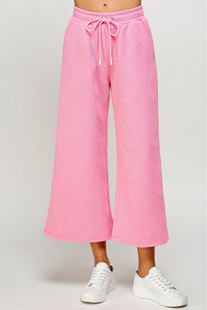 Between the Lines Set - Cropped Pants - Bubble Gum Pink - See and Be Seen