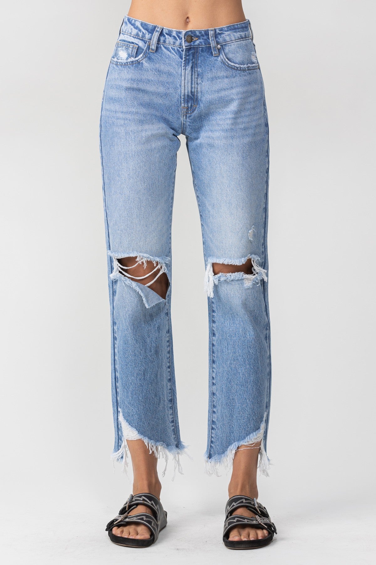 JELLY JEANS Anderson High Rise Blowout Jeans