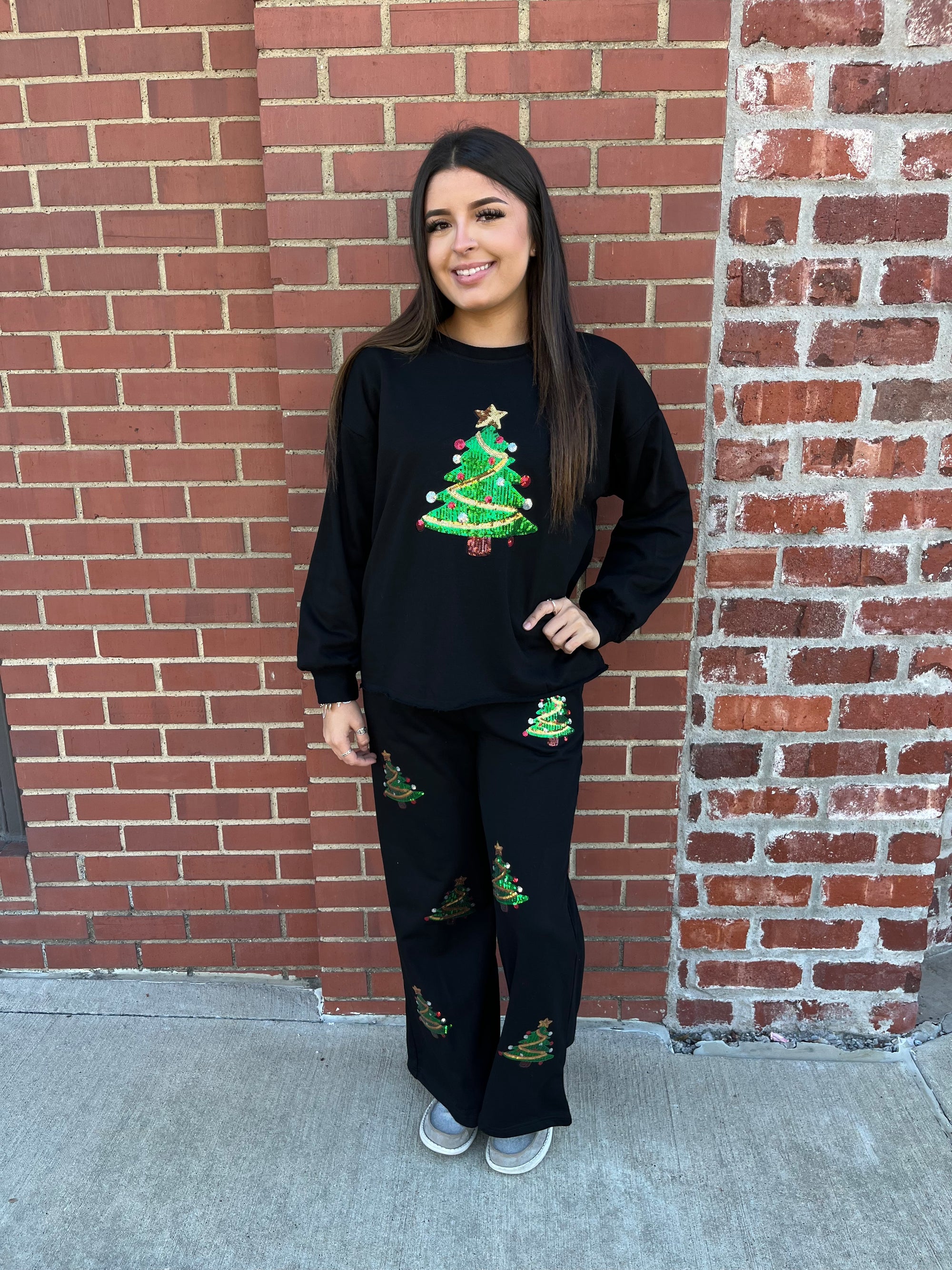 Umgee Christmas Tree Sweatpants