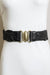 Jolly Adventure Oval Buckle Braided Elastic Belt - Black