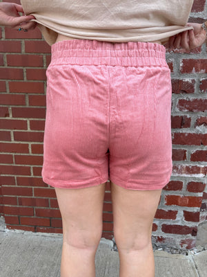 AndTheWhy Mauve Moves Corduroy Shorts