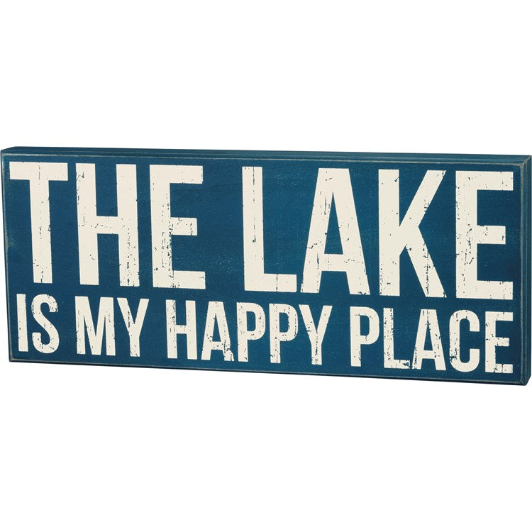 Box Sign - The Lake Is My Happy Place