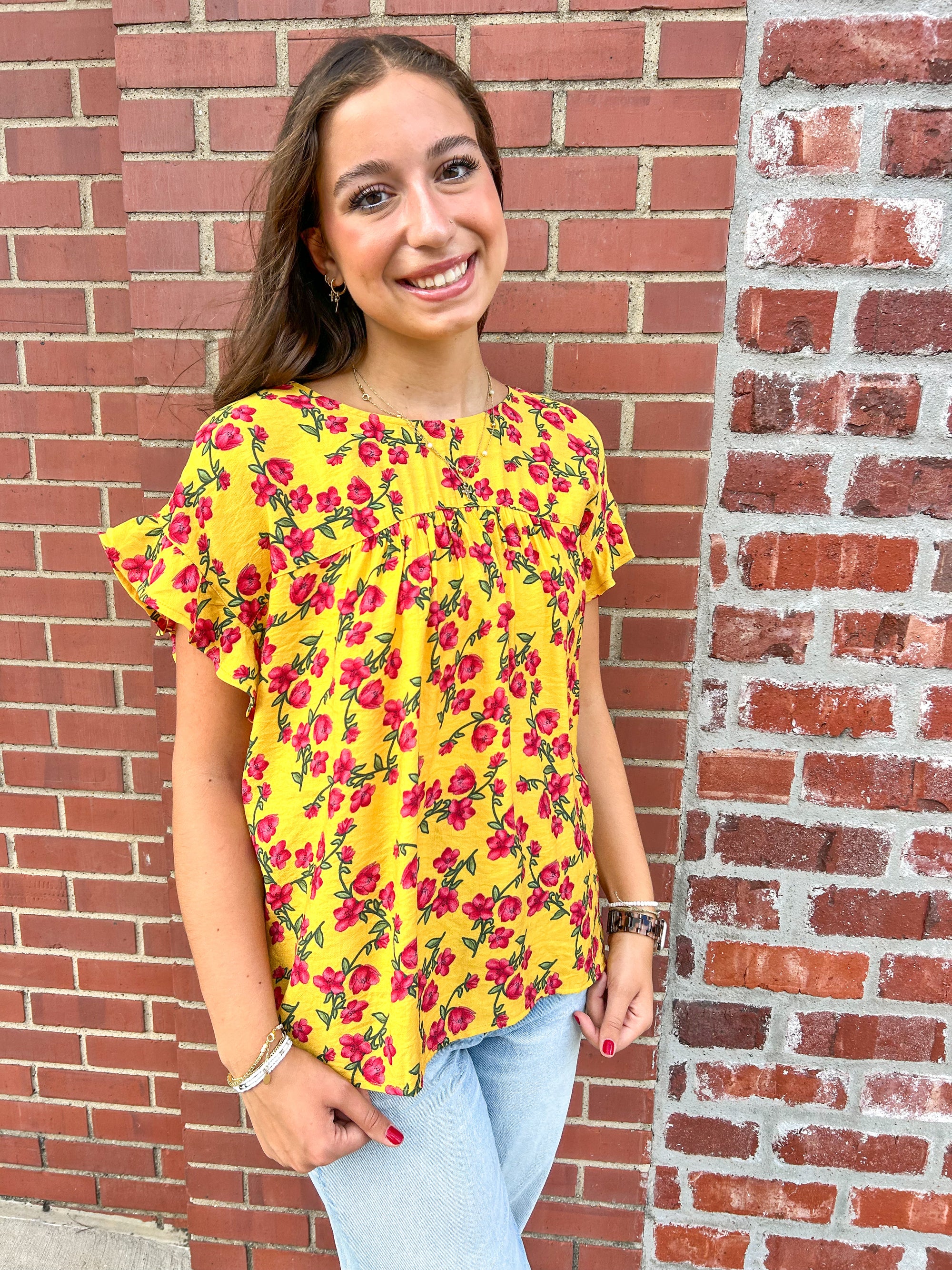 Kori On a Lark Floral Blouse