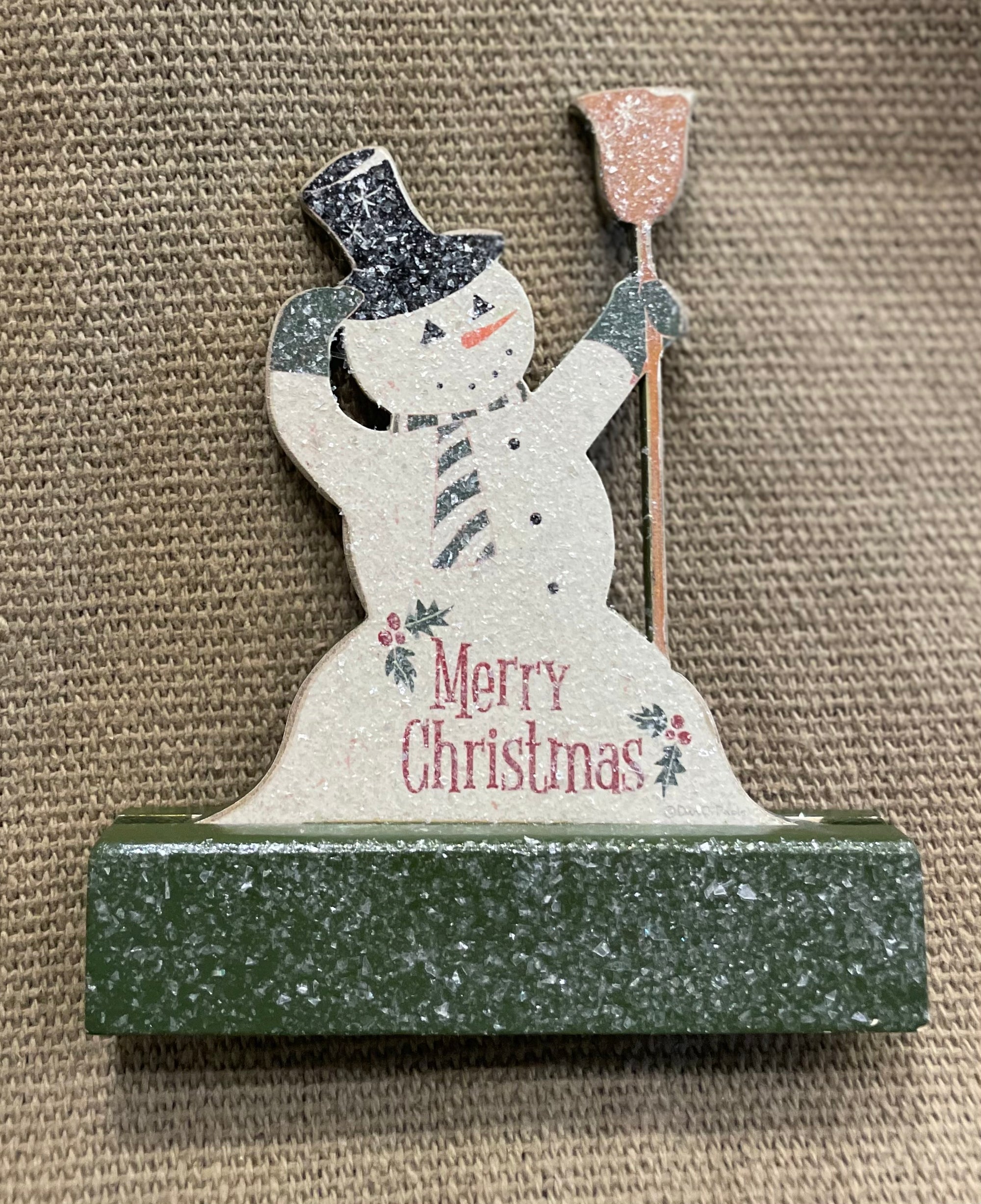 Wooden Decor - Frosted Snowman