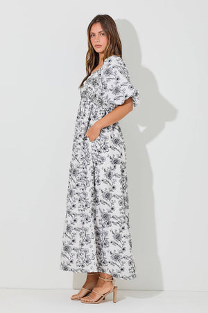 BaeVely Toile Me Around Maxi Dress