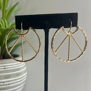 Earrings - Philosophers Circle Gold