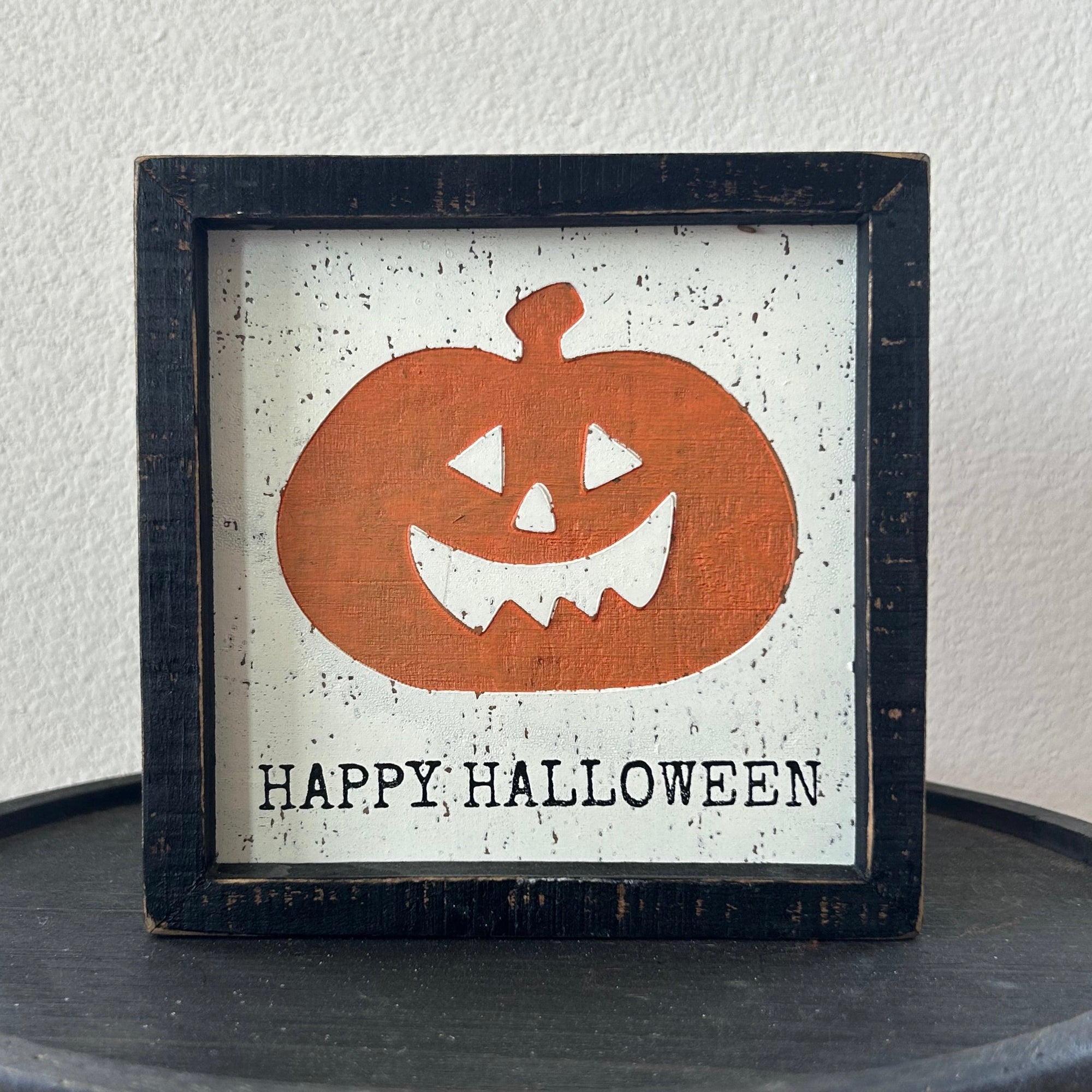 Inset Sign - Happy Halloween Jack-o-Lantern