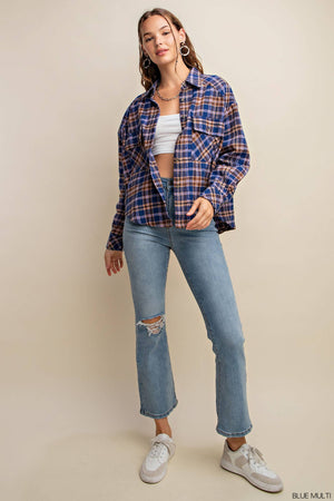 Kori Thunder Mountain Flannel Shirt - Blue