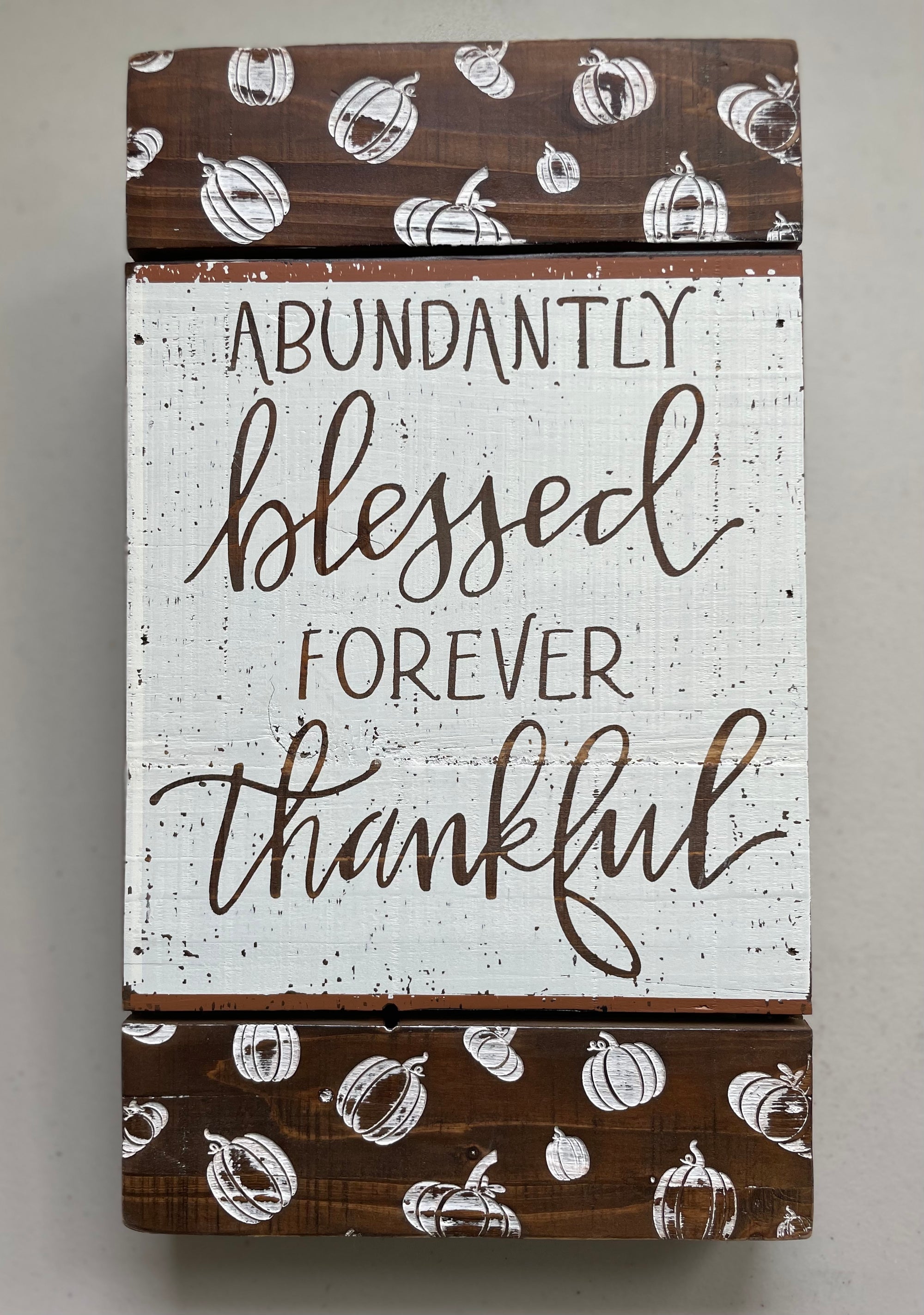 Slat Box Sign - Abundantly Blessed