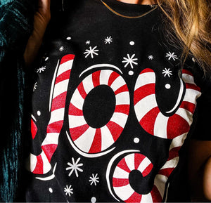 Graphic Tee - Candy Cane Joy