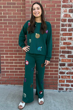 Umgee Christmas Ornaments Sweatpants