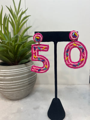 Earrings - 50th Birthday