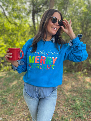 Christmas Sweatshirt - Merry & Bright