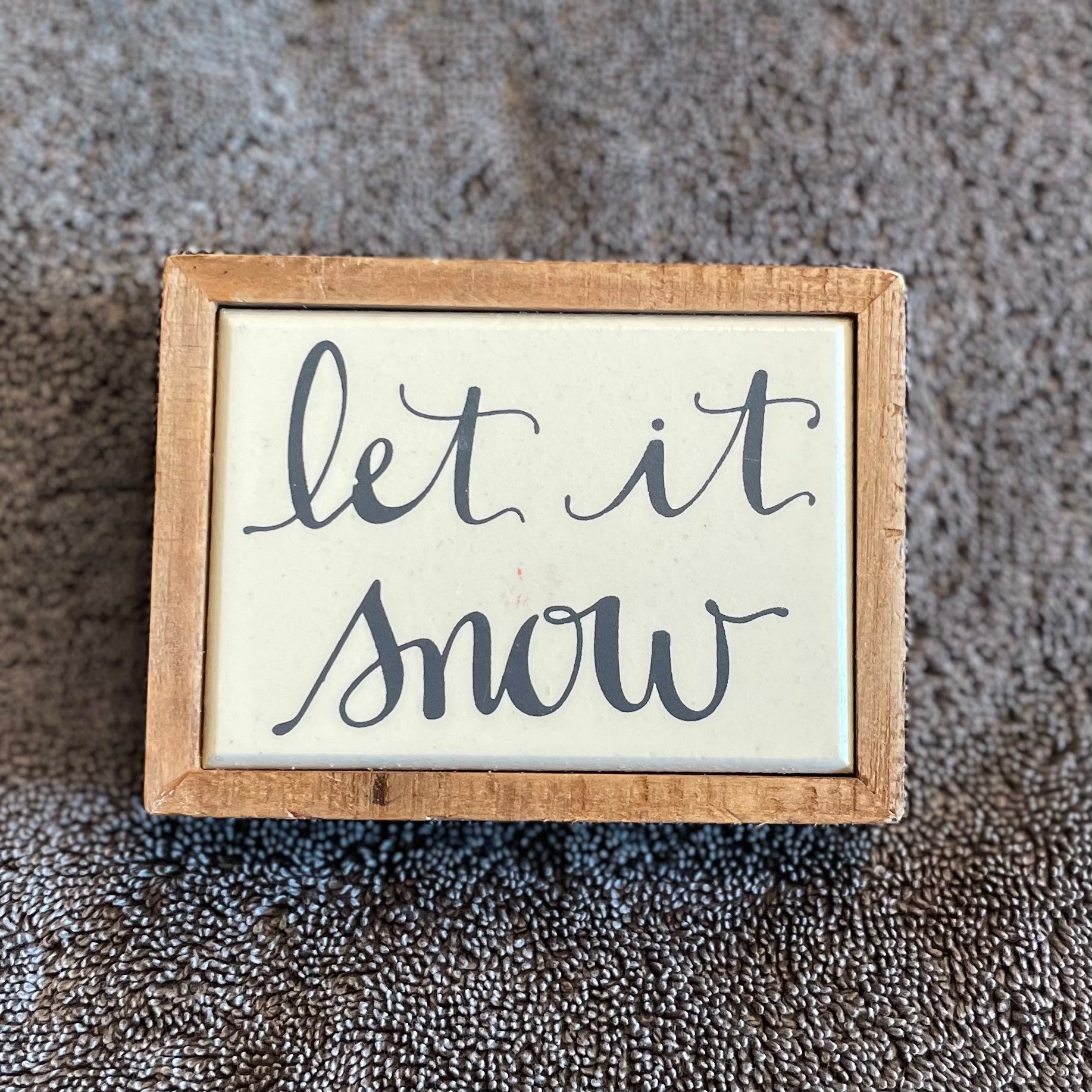 Box Sign - Mini Let It Snow