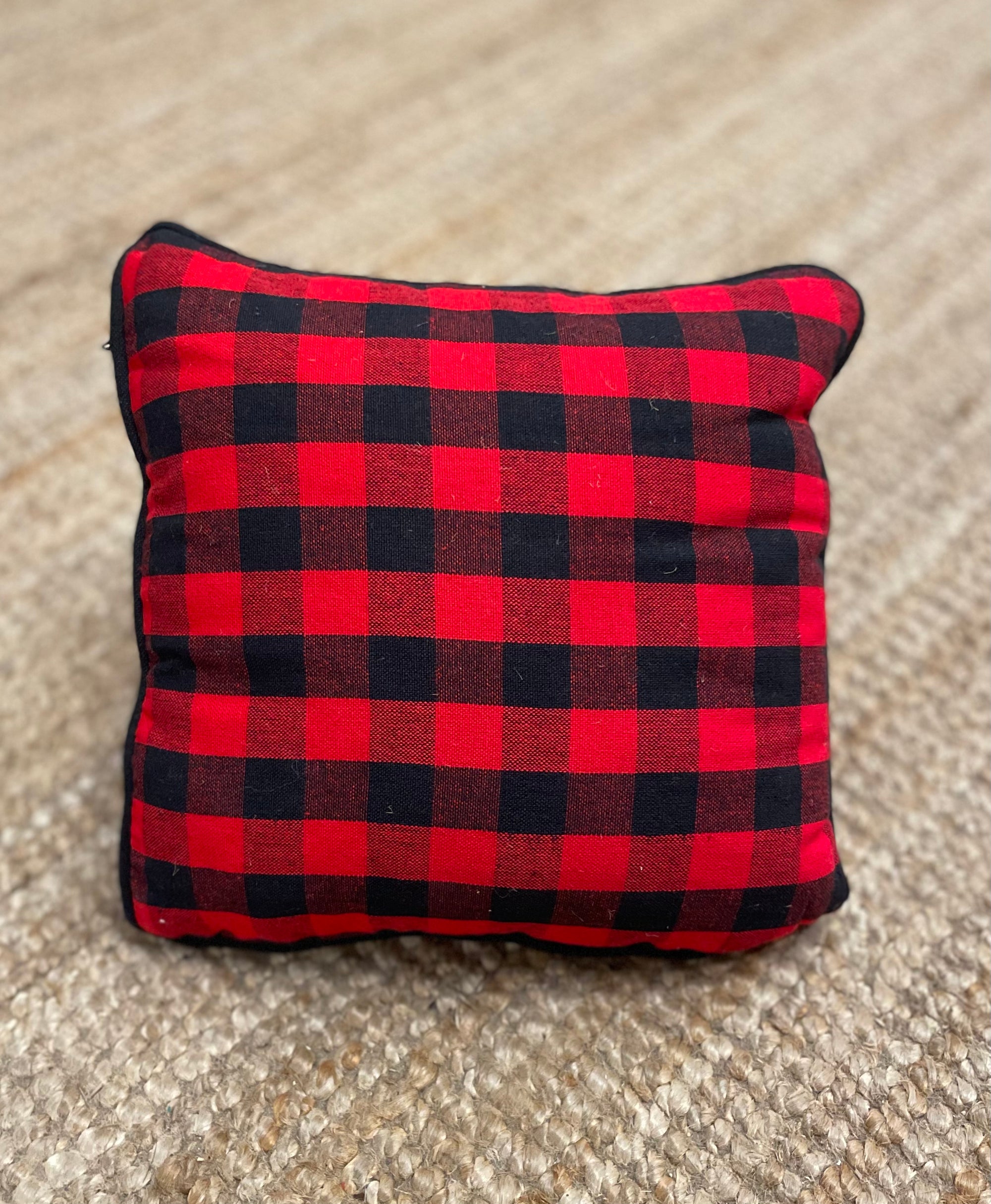 Pillow - Mini Black & Red Plaid