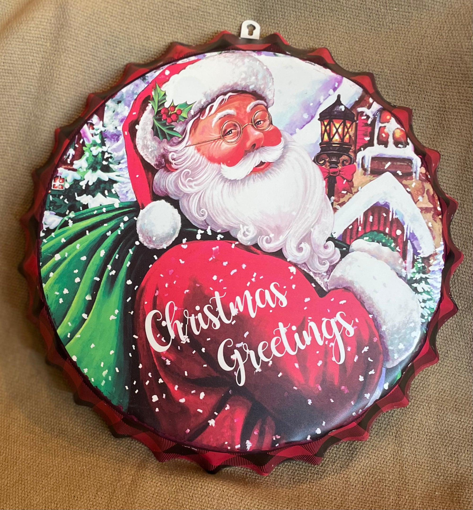 Round Sign - Christmas Bottle Cap